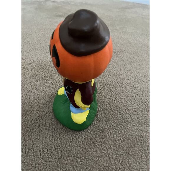 Vintage 13" Yozie Mold Ceramic Painted Pumpkin Head Scarecrow Halloween Decor - Picture 16 of 16